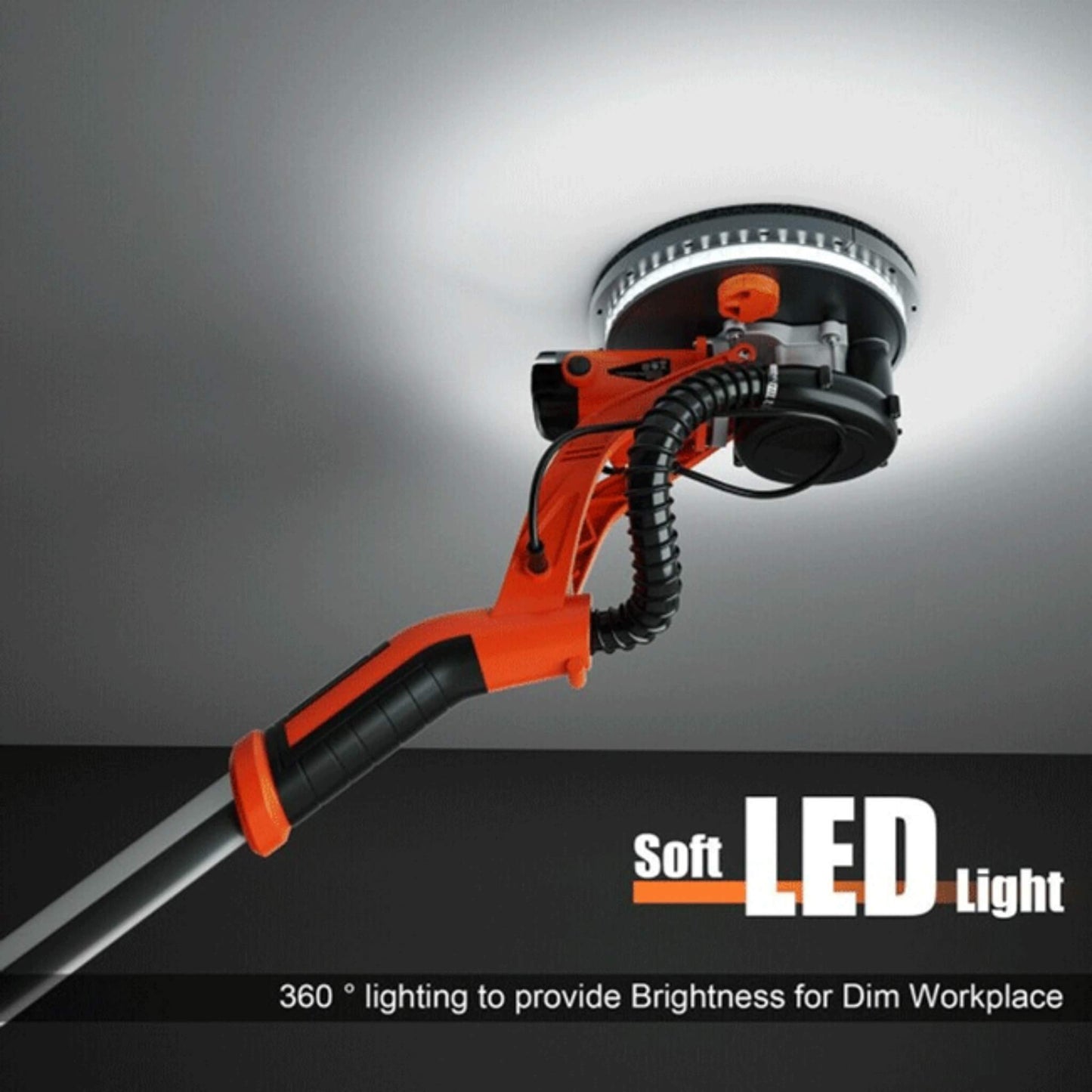 Professional Electric Drywall Ceiling Pole Sander with Vacuum, 750W