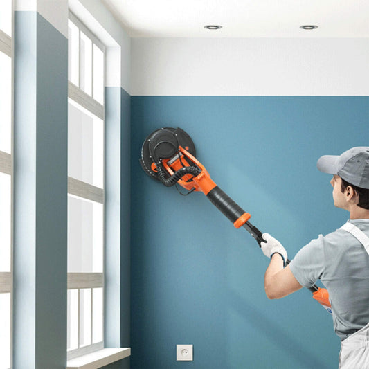 Professional Electric Drywall Ceiling Pole Sander with Vacuum, 750W