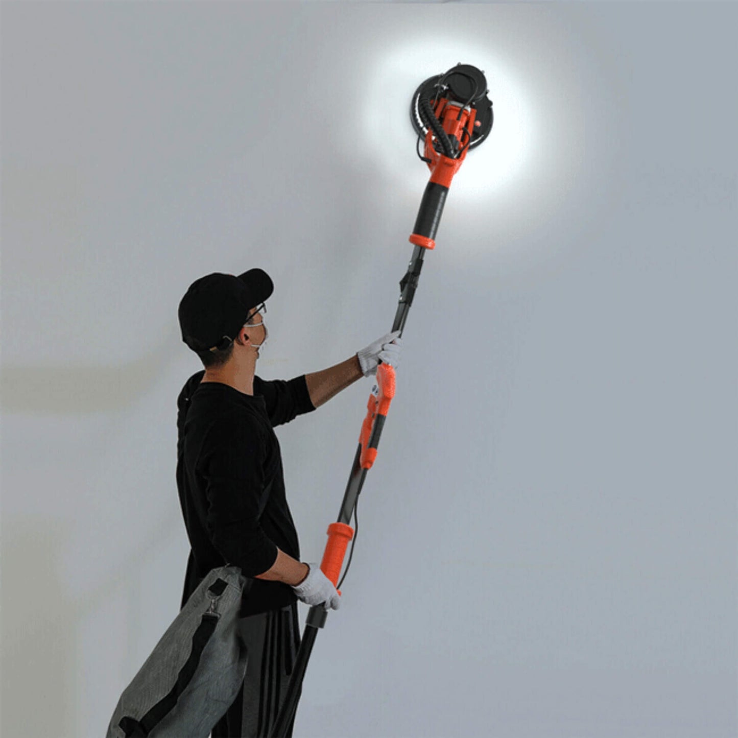 Professional Electric Drywall Ceiling Pole Sander with Vacuum, 750W