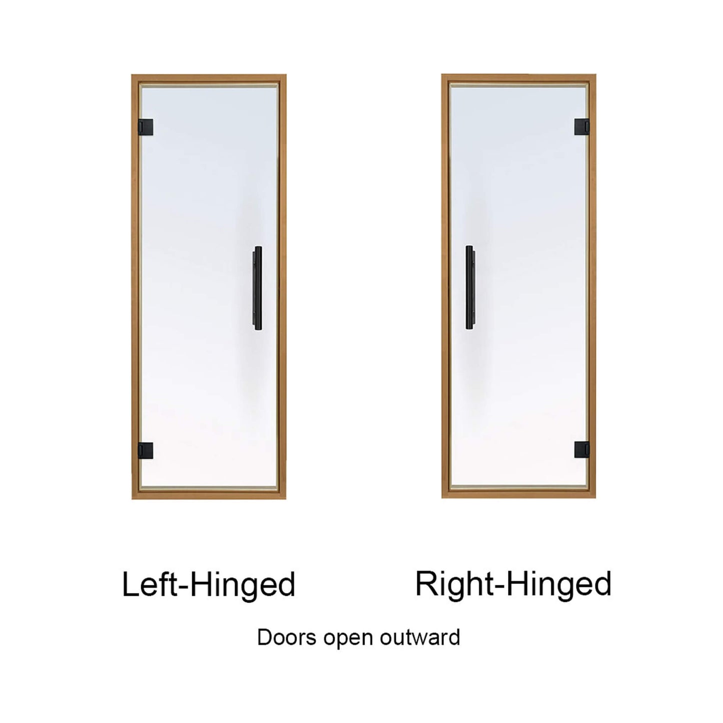 Prosaunas 24X73 Aspen Prehung Tinted Glass Sauna Door