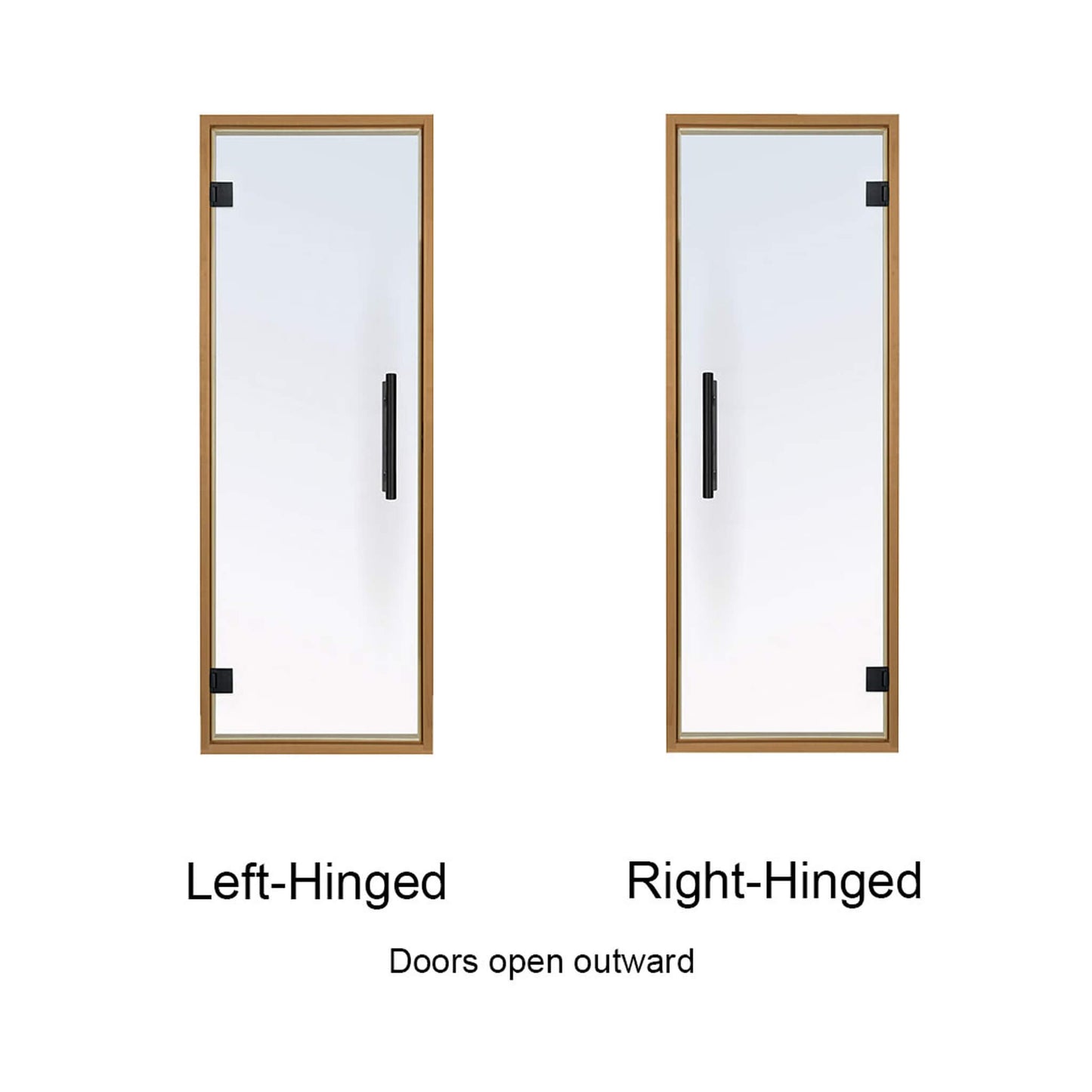 Prosaunas 24X73 Thermo-Aspen Prehung Clear Glass Sauna Door