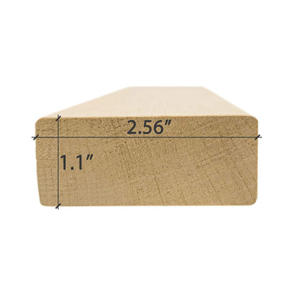 Prosaunas Alder 2X3 S4SEE SHP 4-Sides Eased Edges Sauna Bench Wood [Untreated]