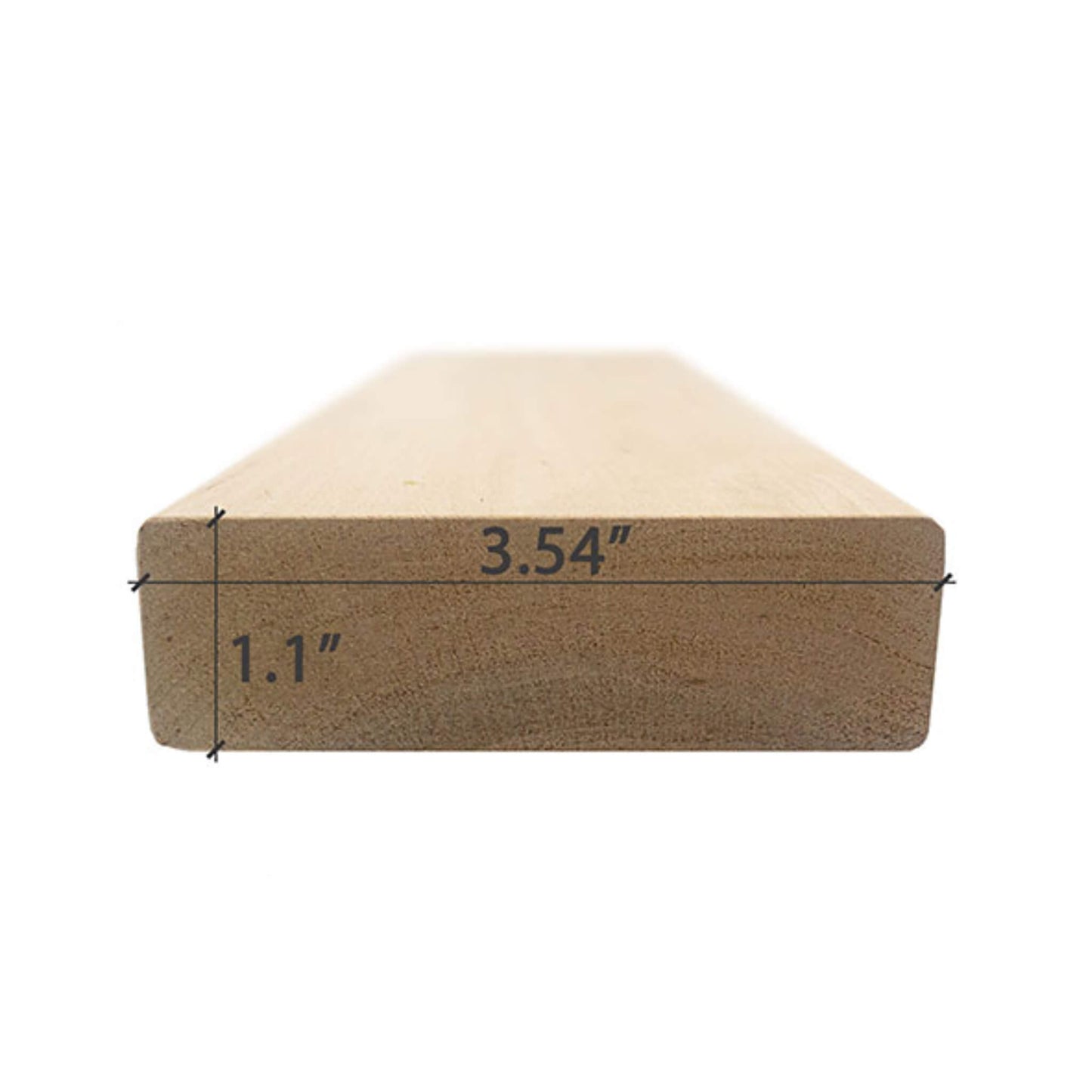Prosaunas Alder 2X4 S4SEE SHP 4-Sides Eased Edges Sauna Bench Wood [Untreated]