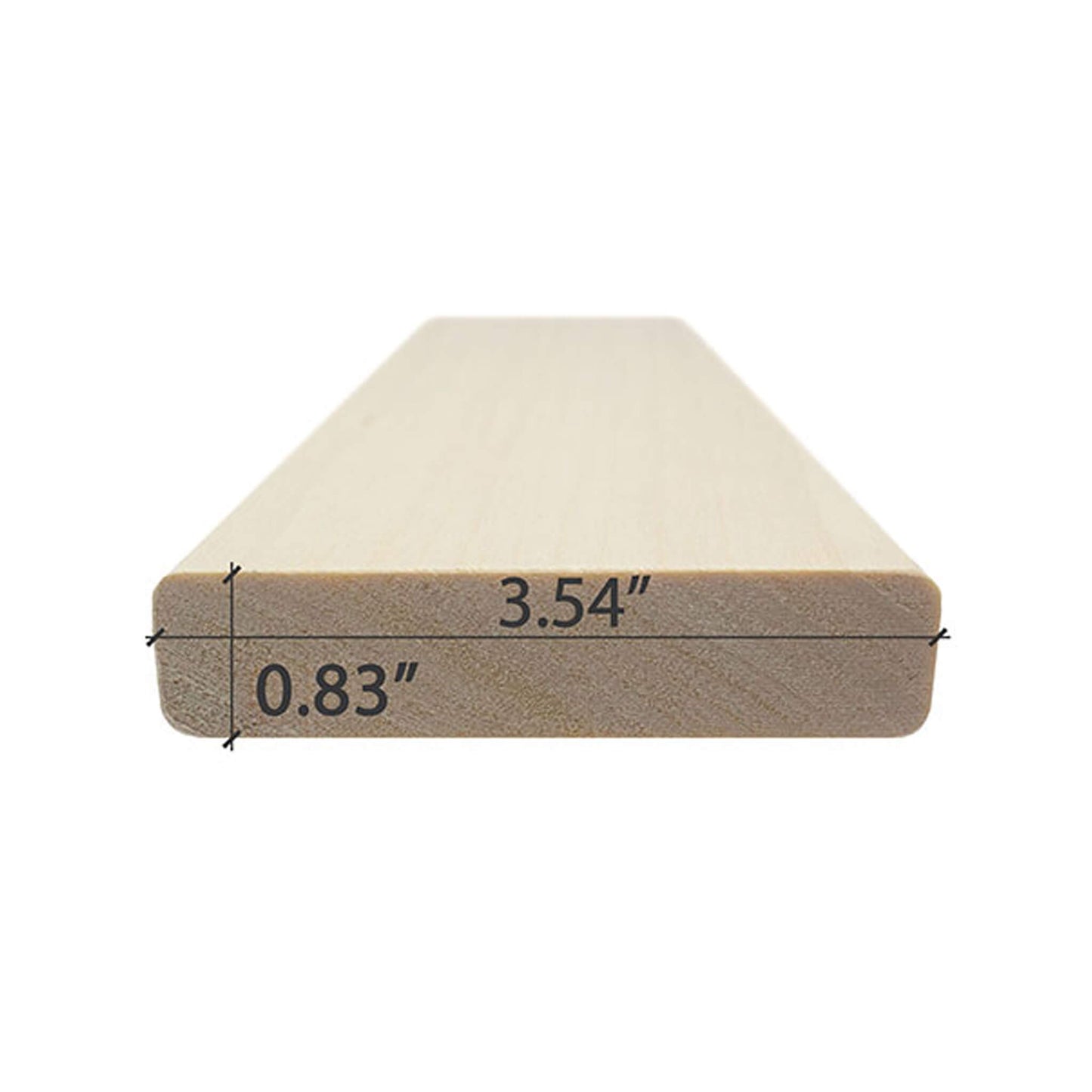 Prosaunas Aspen 1X4 S4SEE SHP Sauna Bench Wood With Smooth 4 Sides Eased Edges [Untreated]