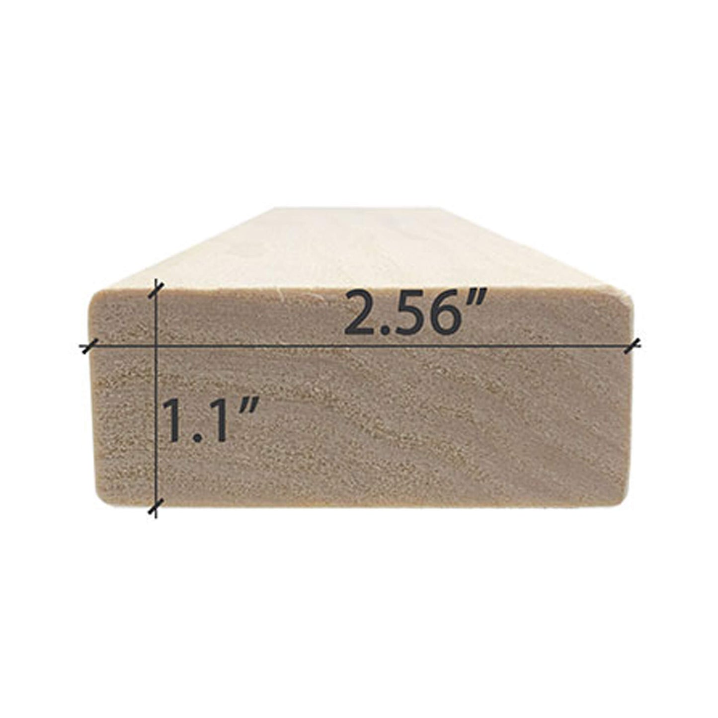 Prosaunas Aspen 2X3 S4SEE SHP Sauna Bench Wood With Smooth 4 Sides Eased Edges [Untreated]