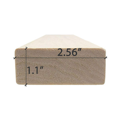Prosaunas Aspen 2X3 S4SEE SHP Sauna Bench Wood With Smooth 4 Sides Eased Edges [Untreated]