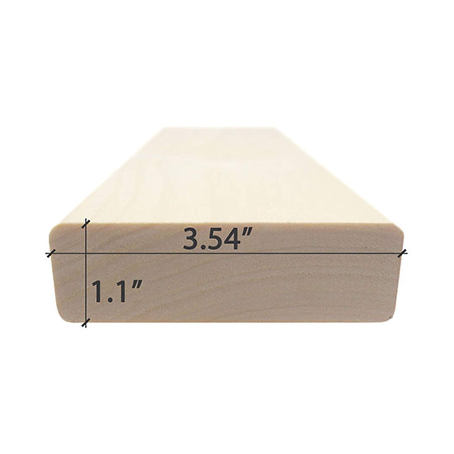 Prosaunas Aspen 2X4 S4SEE SHP Sauna Bench Wood With Smooth 4 Sides Eased Edges [Untreated]