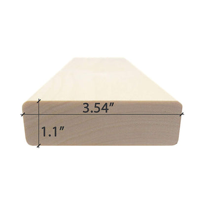 Prosaunas Aspen 2X4 S4SEE SHP Sauna Bench Wood With Smooth 4 Sides Eased Edges [Untreated]
