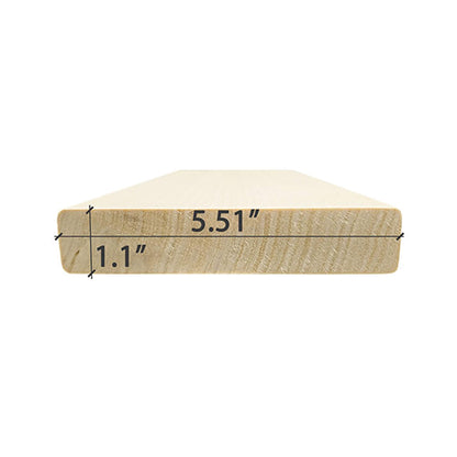 Prosaunas Aspen 2X6 S4SEE SHP Sauna Bench Wood With Smooth 4 Sides Eased Edges [Untreated]