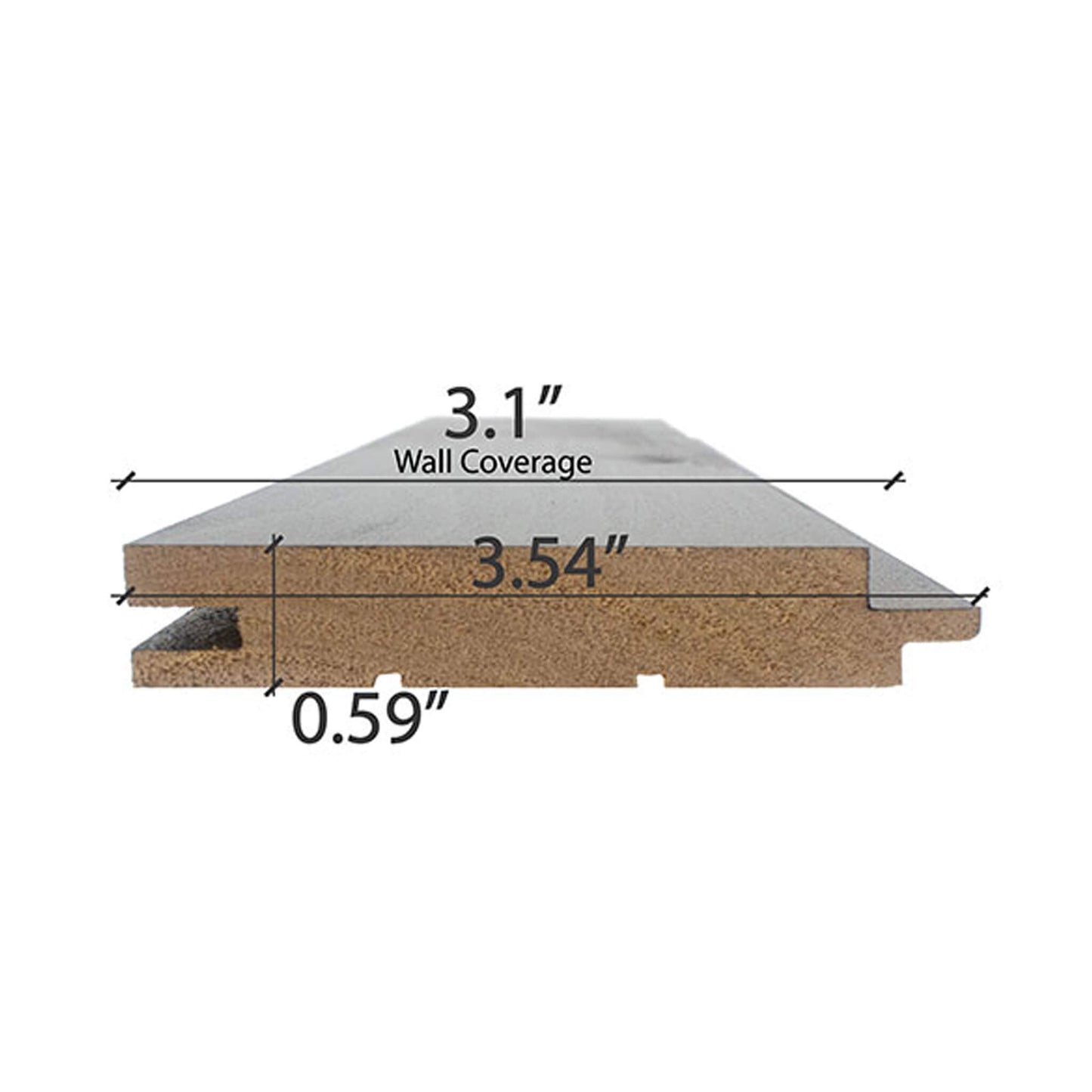 Prosaunas Aspen Midnight Black 1X4 T&G STS4 Sauna Wall Wood [Wax-Coated]