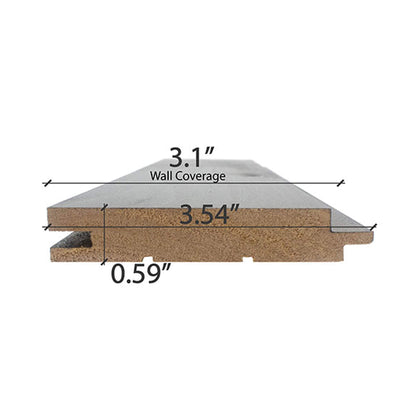 Prosaunas Aspen Midnight Black 1X4 T&G STS4 Sauna Wall Wood [Wax-Coated]