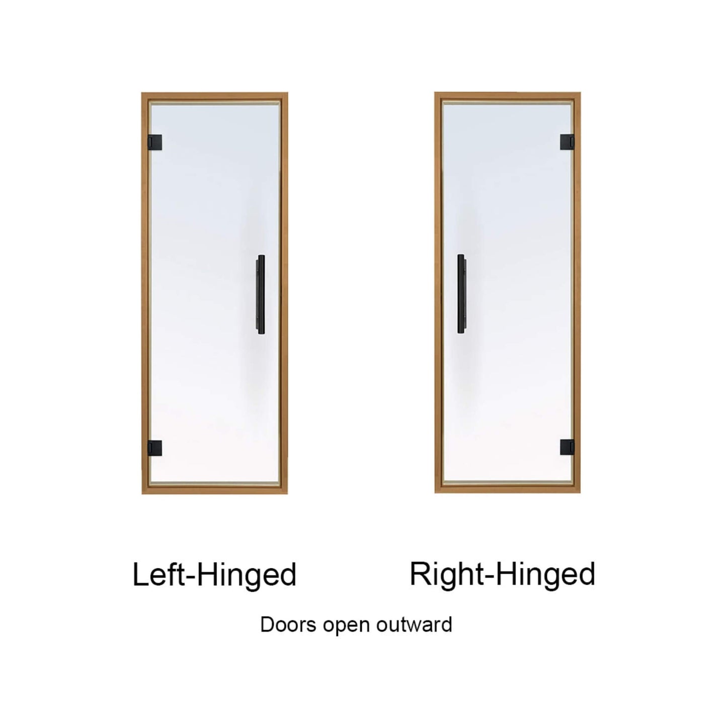 Prosaunas 24" x 73" Aspen Prehung Clear Glass Sauna Door