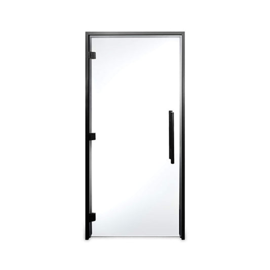 Prosaunas 36" x 81" Black Alder Clear Prehung ADA Glass Sauna Door