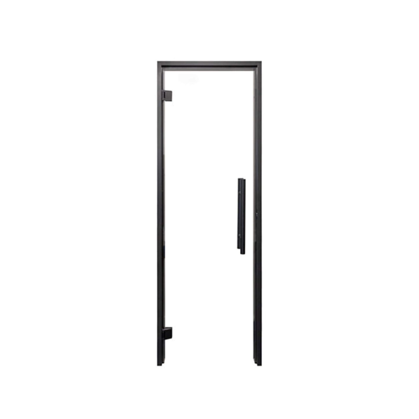 Prosaunas 24" x 81" Black Alder Clear Glass Sauna Door