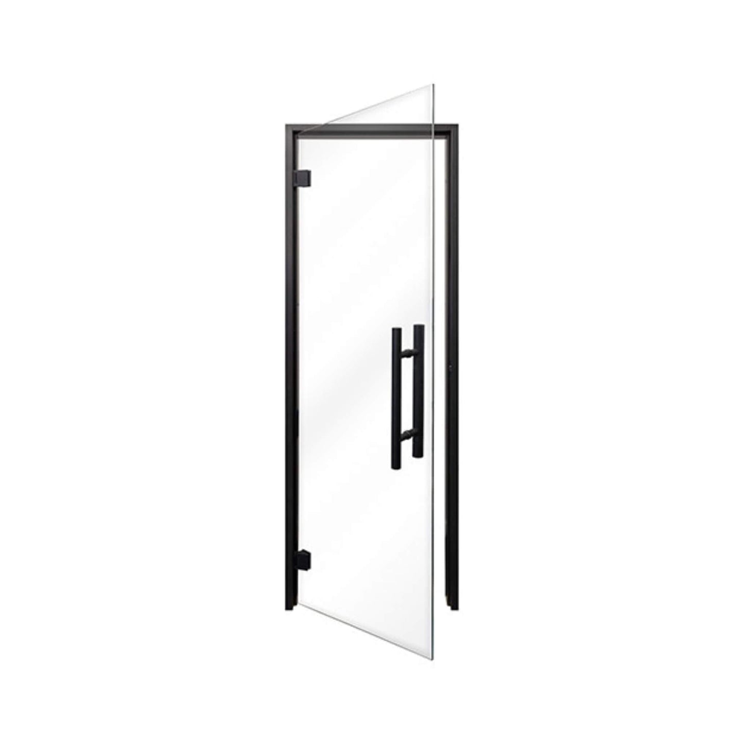 Prosaunas 24" x 81" Black Alder Clear Glass Sauna Door