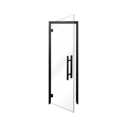 Prosaunas 24" x 81" Black Alder Clear Glass Sauna Door