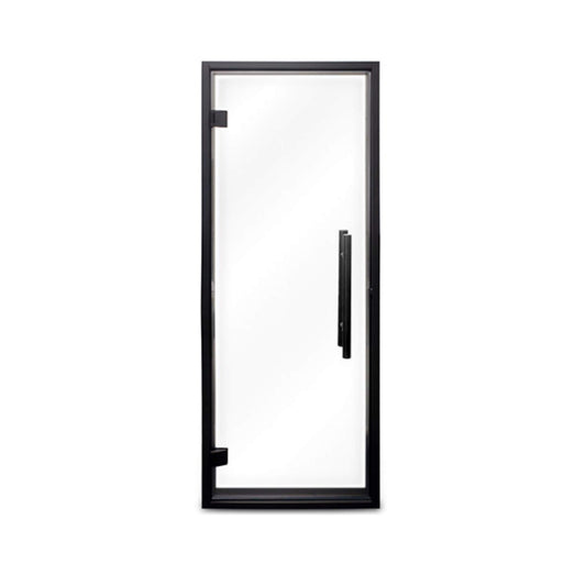 Prosaunas 24" x 73" Black Alder Prehung Clear Glass Sauna Door