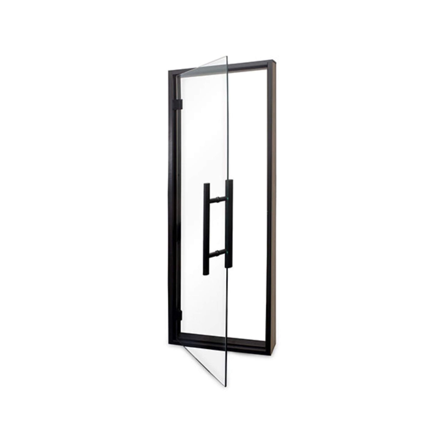 Prosaunas 24" x 73" Black Alder Prehung Clear Glass Sauna Door
