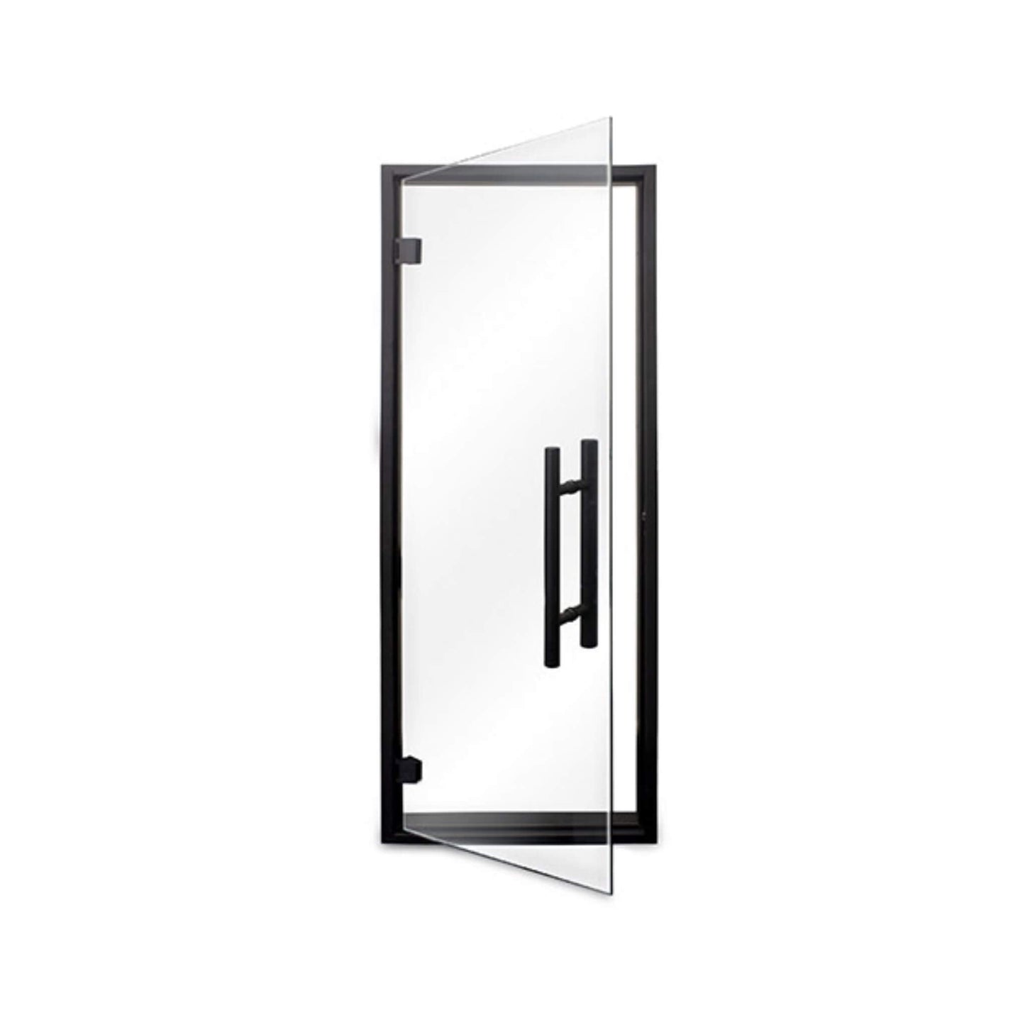 Prosaunas 24" x 73" Black Alder Prehung Clear Glass Sauna Door