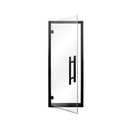 Prosaunas 24" x 73" Black Alder Prehung Clear Glass Sauna Door