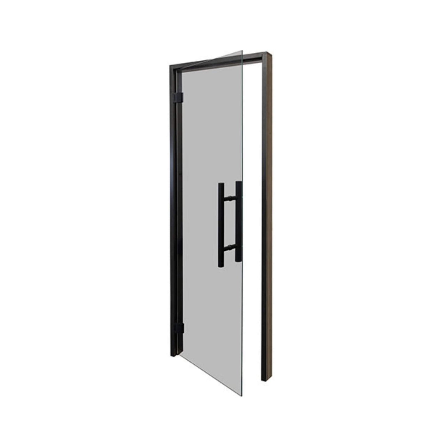 Prosaunas 24" x 81" Black Alder Tinted Glass Sauna Door
