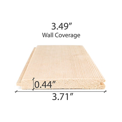 Prosaunas Hemlock 1/2X4 Vertical Grain T&G V2E Sauna Wall Wood