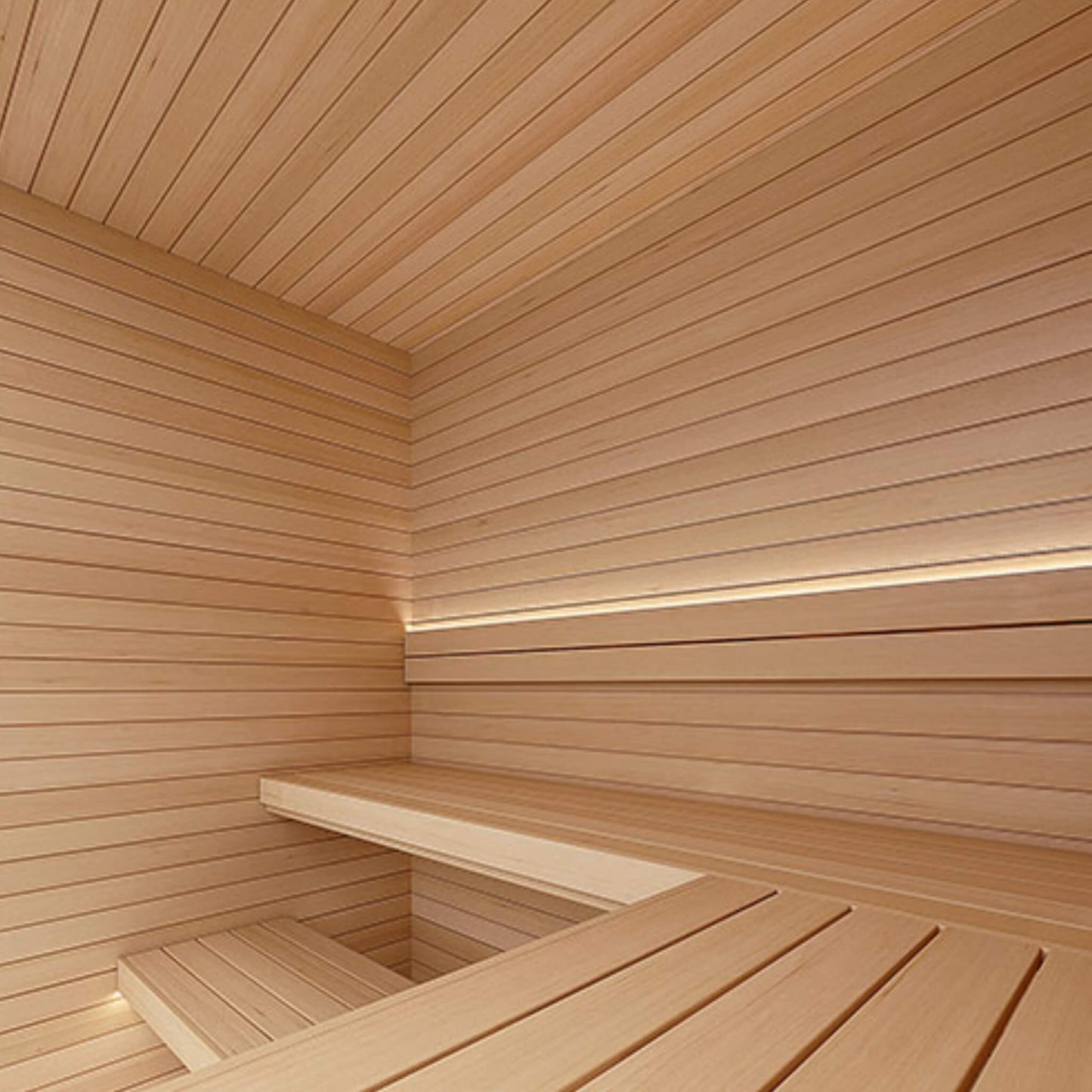 Prosaunas Hemlock 1/2X4 Vertical Grain T&G V2E Sauna Wall Wood