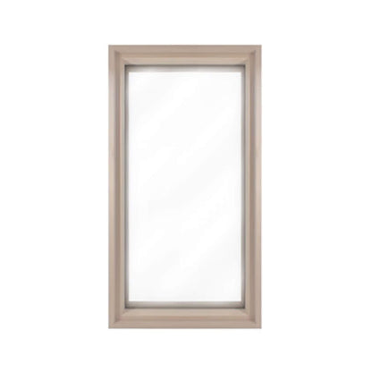 Prosaunas 17 5/8" x 31" Framed Hemlock Tempered Dual Pane Clear Glass Sauna Window