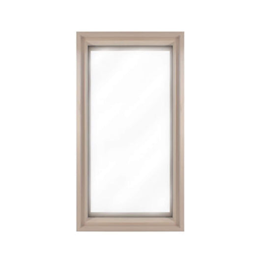 Prosaunas 17 5/8" x 31" Framed Hemlock Tempered Dual Pane Clear Glass Sauna Window