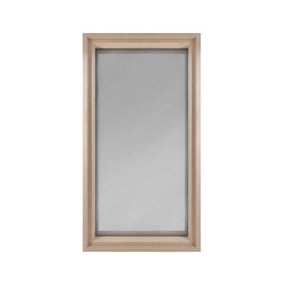 Prosaunas 17-5/8" x 31" Framed Hemlock Tempered Dual Pane Tinted Glass Sauna Window
