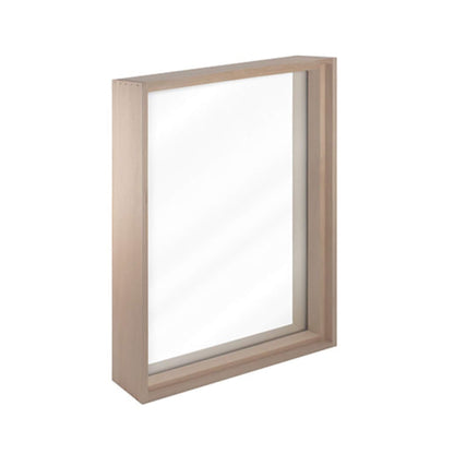Prosaunas 25 5/8" x 37 5/8" Large Framed Dual Pane Clear Glass Sauna Window With Hemlock