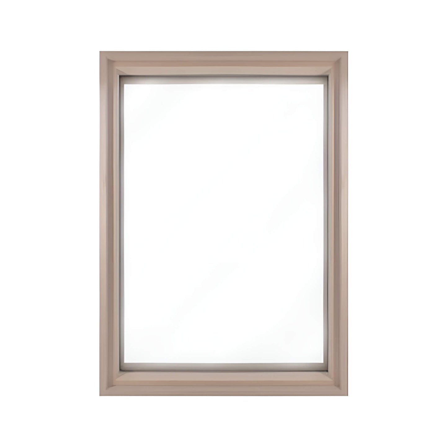 Prosaunas 25 5/8" x 37 5/8" Large Framed Dual Pane Clear Glass Sauna Window With Hemlock