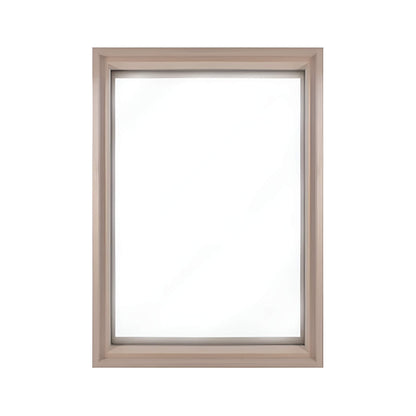 Prosaunas 25 5/8" x 37 5/8" Large Framed Dual Pane Clear Glass Sauna Window With Hemlock