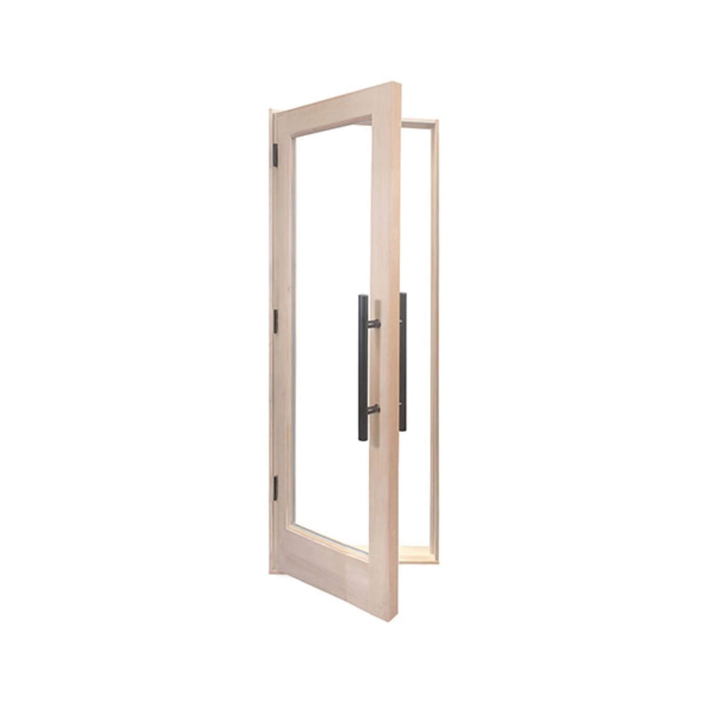 Prosaunas 25.5" x 81.5" Prehung Solid Wood Douglas Fir Sauna Door With Dual-Pane Insulated Glass