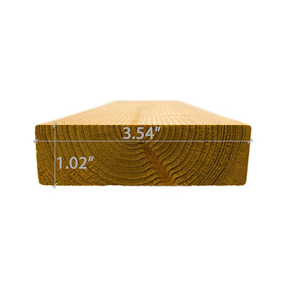 Prosaunas Thermo-Spruce 2X4 S4SEE SHP Sauna Bench Wood