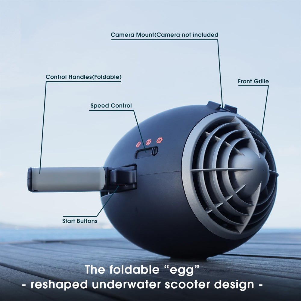RBS WARP 10 630W 3-Speed Underwater Sea Scooter For Scuba Diving and Snorkeling