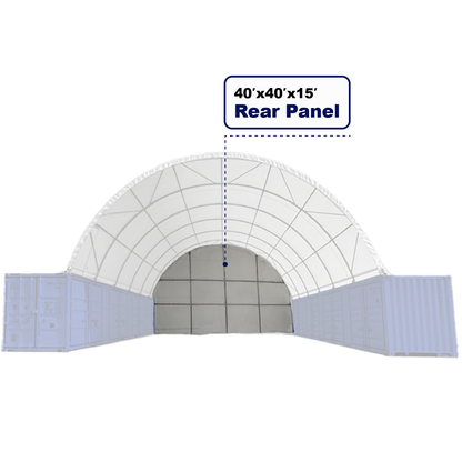 Back Wall for Container Canopy Shelter 40FT x 40FT x 15FT