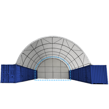 Back Wall for Container Canopy Shelter 40FT x 40FT x 15FT