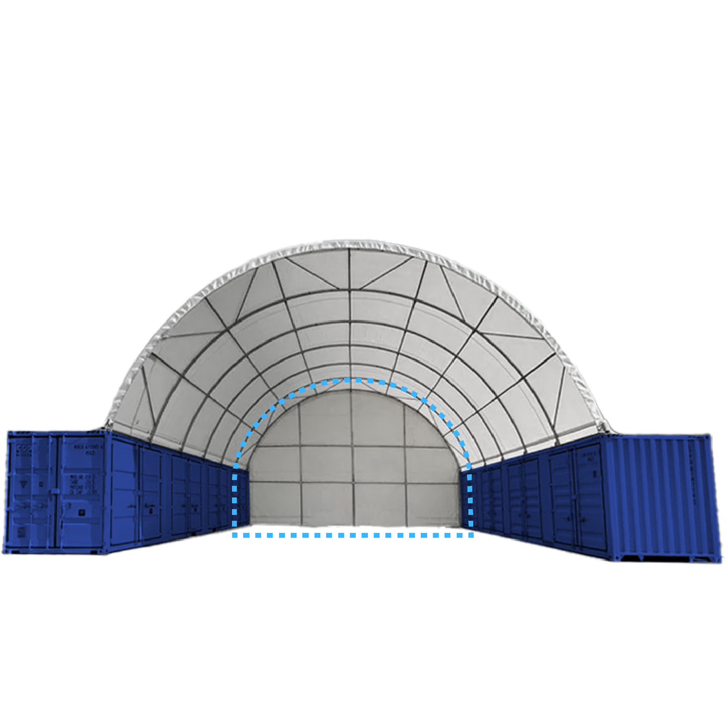 Back Wall for Container Canopy Shelter 40FT x 40FT x 13FT