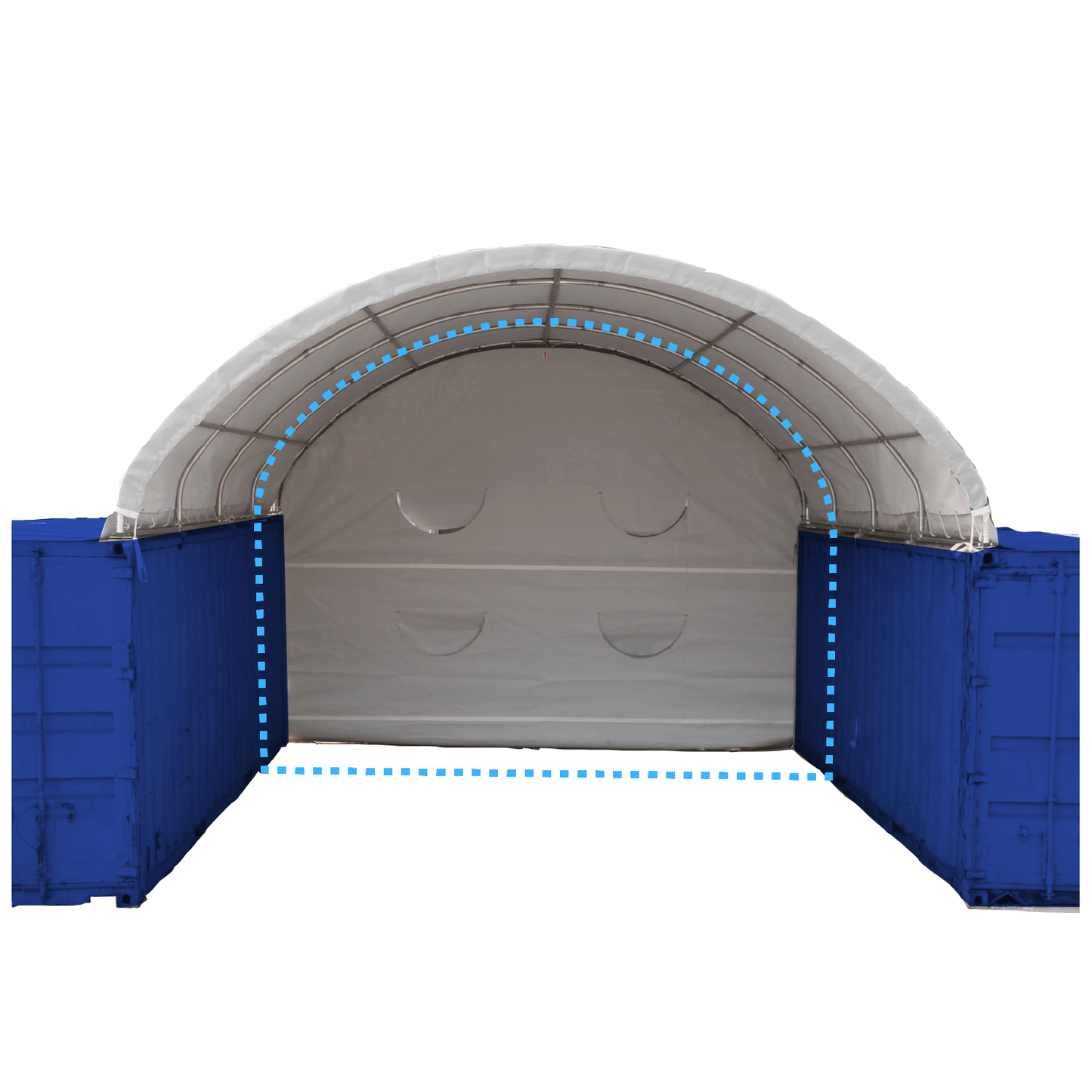 Rear Panel for W20' Container Shelter for 20ft x 20ft or 20 x 40ft