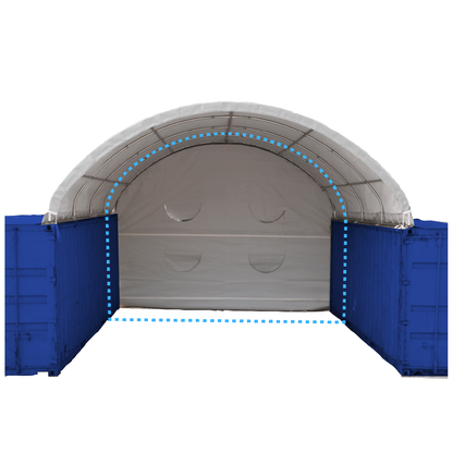 Rear Panel for W20' Container Shelter for 20ft x 20ft or 20 x 40ft