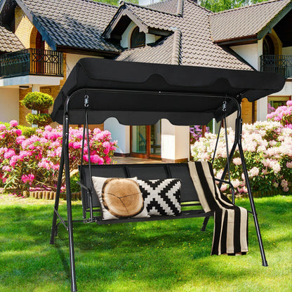Outdoor Patio Swing Canopy 3 Person Canopy Swing Chair