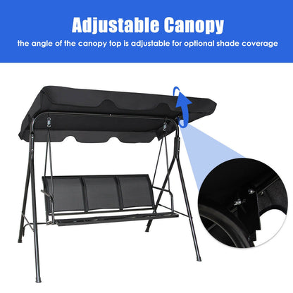 Outdoor Patio Swing Canopy 3 Person Canopy Swing Chair