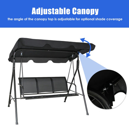 Outdoor Patio Swing Canopy 3 Person Canopy Swing Chair