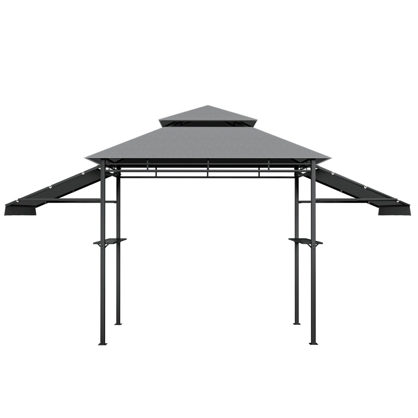 13.5 x 4 Feet Patio BBQ Grill Gazebo Canopy with Dual Side Awning