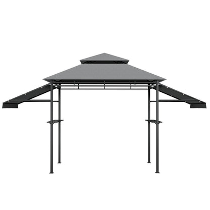 13.5 x 4 Feet Patio BBQ Grill Gazebo Canopy with Dual Side Awning