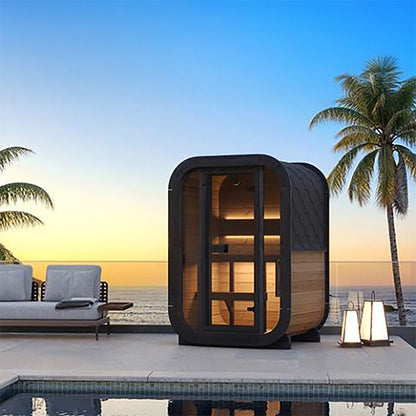SaunaLife Model CL3G Cube-Series Outdoor 2-Person Home Sauna Kit