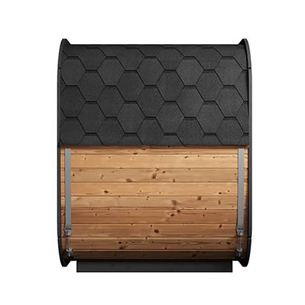 SaunaLife Model CL5G 4-Person Cube-Series Luxury Wooden Outdoor Home Sauna Kit