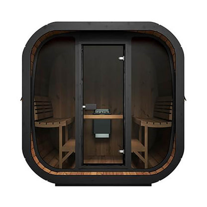SaunaLife Model CL7G 6-Person Cube-Series Luxury Wooden Outdoor Home Sauna Kit