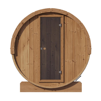 SaunaLife Model E6 Ergo Series 3-Person Thermo-Spruce Backyard Sauna Barrel